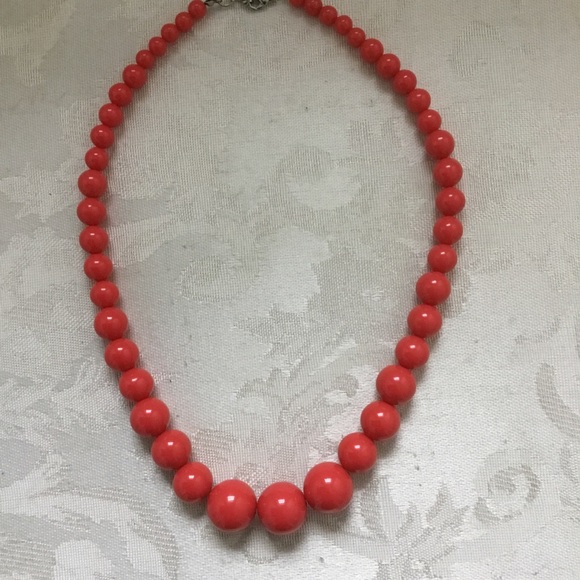 Jewelry - Statement 1950’s Orange Graduated Bead Necklace.